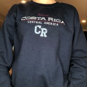 navy costa rica crew neck sweatshirt